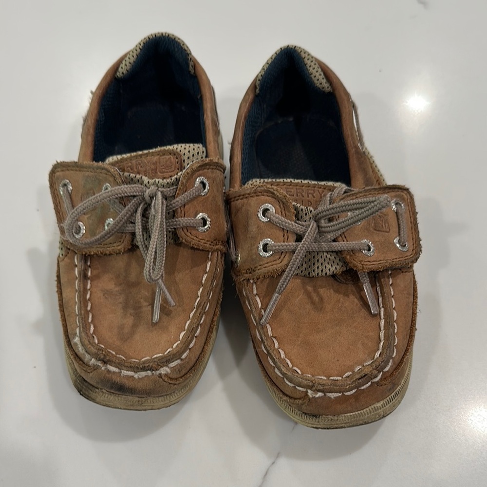 Sperry Kids Tan Moccasins